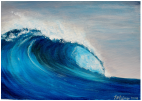 A picture of a wave painted by Tracey-Ann Palmer